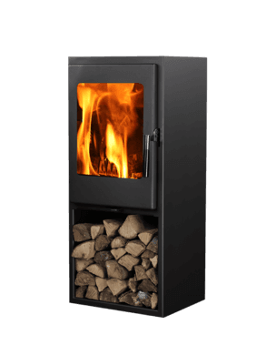 DS06C 5kw Wood Burning Stove With Log Box