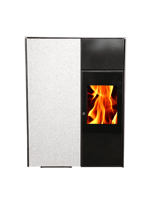 PS02 Flat Pellet Stove with glass