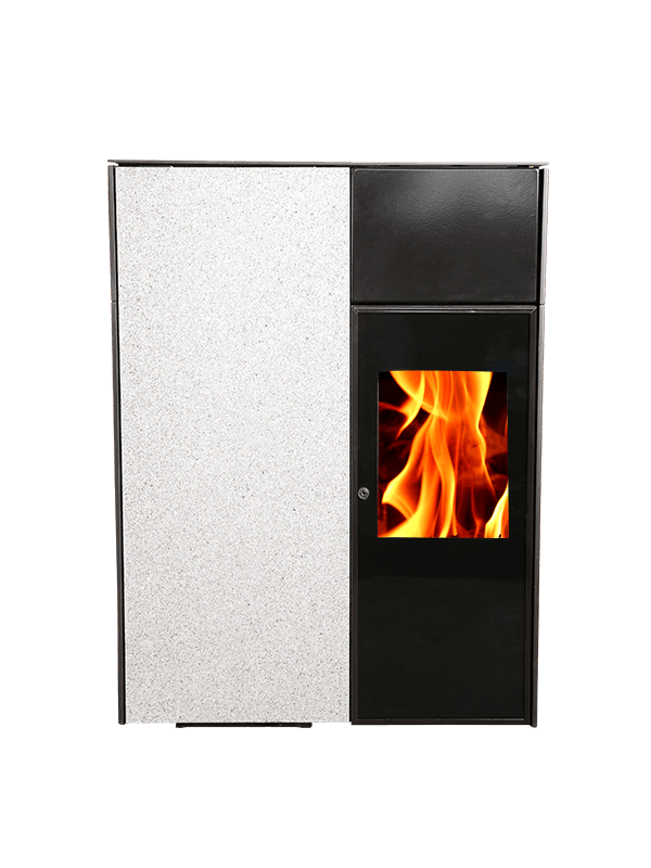 PS02 Flat Pellet Stove with glass
